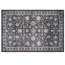 BIBB HOME 4FTX6FT WASHABLE FLANNEL PRINTED AREA RUG LATEX BACK - MIDNIGHT BLOOM - Brand New