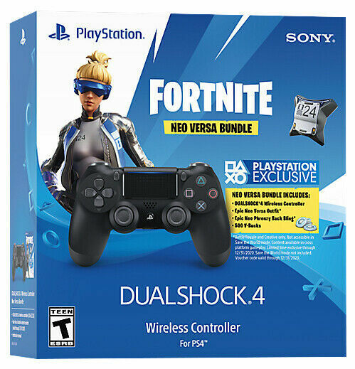 Sony PlayStation 4 DualShock Wireless Controller,Fortnite Neo Versa Bundle,Black Like New