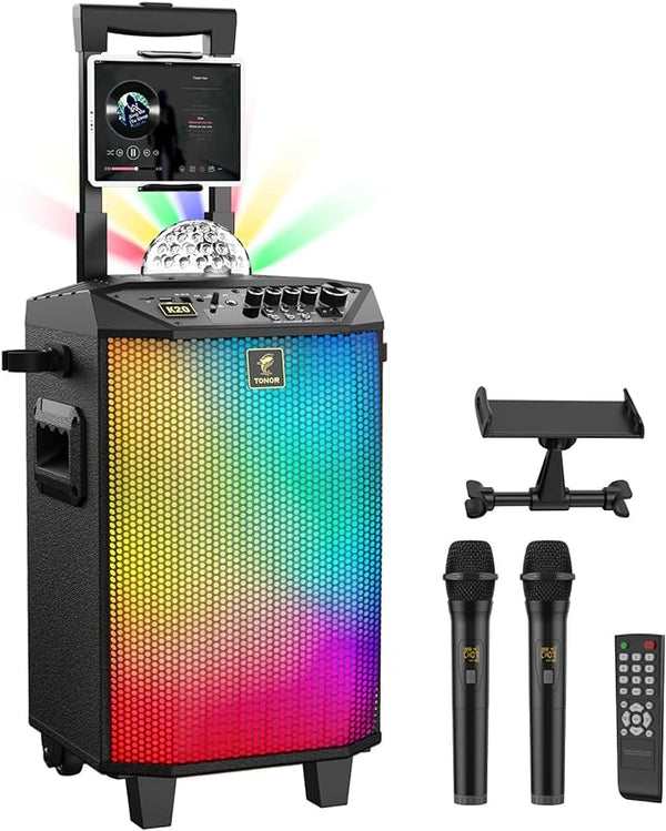 TONOR Wireless Karaoke Machine PA System Portable Bluetooth TN120107 - Black Like New