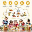 HARWORLIFE MAGNETIC TILES, DIAMOND 120 PCS 2 CARS MAGNETIC BLOCKS - MULTICOLOR - Brand New