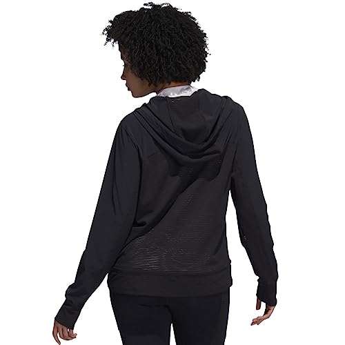 ADIDAS WOMEN'S HEAT.RDY 1/4 ZIP HOODIE - LARGE - BLACK - Like New