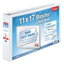 Cardinal 11" x 17" ClearVue Slant-D Ring Binder 2" B001PMI1VM - White - Brand New