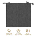 GENERIC OUTDOOR PREMIUM DINING SEAT CUSHION 2-PACK - CHARCOAL GRAY - Like New