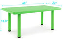 AXIDOU 24''W X 48" L KIDS TABLE - TODDLERS 1-8 YEARS OLD - GREEN - Like New