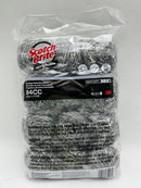 SCOTCH-BRITE 12PCS STEEL WOOL SCRUBBER PADS, 12 PACK - STAINLESS STEEL - Brand New