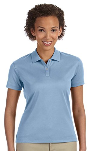 DEVON & JONES WOMENS PIMA-TECH JET PIQUÉ POLO - SIZE: WOMEN L - SLATE BLUE - Like New