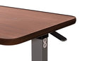 Vaunn Adjustable Overbed Bedside Table With Wheels - Walnut Brown - Like New