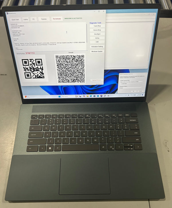 DELL INSPIRON 16 PLUS 7620 3072X1920 I7-12700H 40GB 1TB SSD  - DARK GREEN - Like New