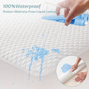 REAKS KING SIZE BED WATERPROOF MATTRESS PROTECTOR-COOLING MATTRESS COVER WHITE - Brand New