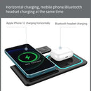 Wireless Charger 3 in 1 Wireless Charging Station Fast Wireless Charger - Black Like New