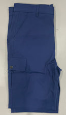 ROAMING SOUL MEN'S COTTON FLEX STRETCH CARGO SHORTS SIZE 36 - BLUE - Brand New