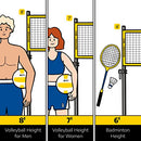 A11N Sports Outdoor Volleyball and Badminton Combo Set - Yellow - Like New