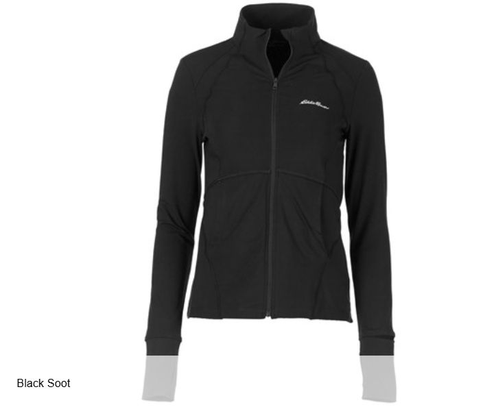 EDDIE BAUER WOMEN'S FULL ZIP JACKET, BLACK- LARGE - Brand New