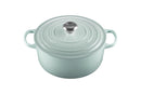 Le Creuset Enameled Cast Iron Signature Round Oven Lid, 5.5 Quart - Sea Salt - Like New