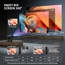ONOAYO [360°ADJUSTABLE STAND] MINI PROJECTOR WIFI BLUETOOTH ELECTRIC FOCUS BLACK - Like New