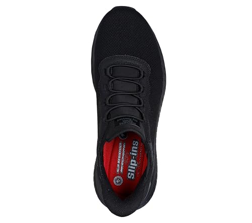 200254 SKECHERS MEN HANDS FREE SLIP INS SQUAD CHAOS SIZE 9.5 BLACK - Like New