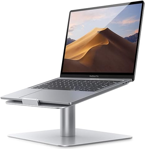 Lamicall Swivel Laptop Stand 360-Rotating Ergonomic Aluminum L-MX-S - Silver - Like New