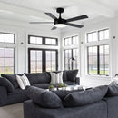 VACZON 48-INCHES INDOOR DOWN ROD MOUNT STANDARD CEILING FAN LIGHT - MATTE BLACK - Like New