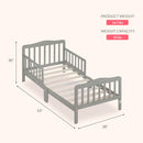 Dream On Me Classic Design Toddler Bed, Greenguard Gold, Cool Grey -  False - Brand New