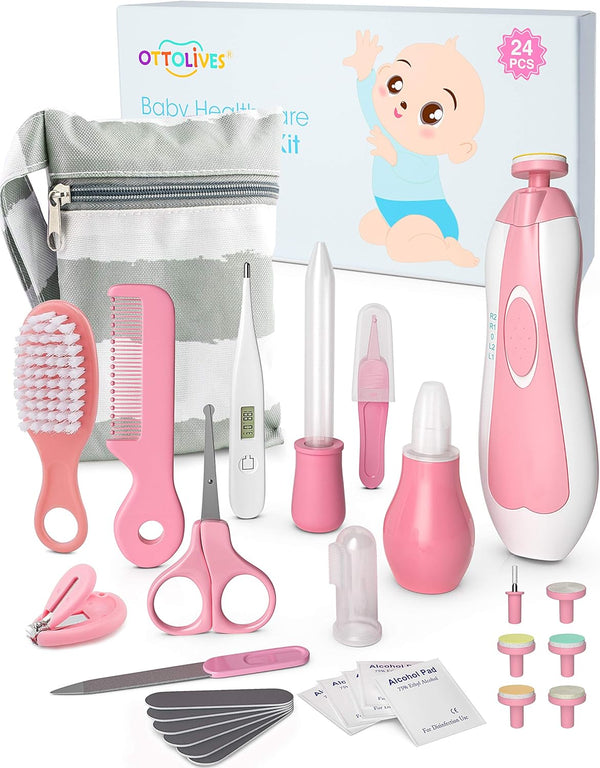 OTTOLIVES Baby Healthcare and Grooming Kit, Nail Trimmer Set PB011 - Pink Like New