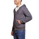 Weatherproof Vintage Men's Fleece Lined Zip Up Hoodie (Gray, Medium) - Brand New
