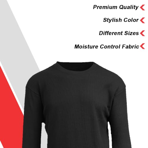 BLUE ICE GALAXY BY HARVIC MEN'S LONG SLEEVE THERMAL SHIRT MEN'S BLACK SIZE S - Brand New