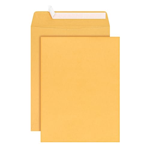 OFFICE DEPOT CLEAN SEAL(TM) CATALOG ENVELOPES 9" X 12" 20% RECYCLED 100 PACK - Like New