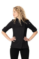 CHEF WORKS WOMEN'S LANSING CHEF COAT SIZE WOMEN M BLACK - Brand New