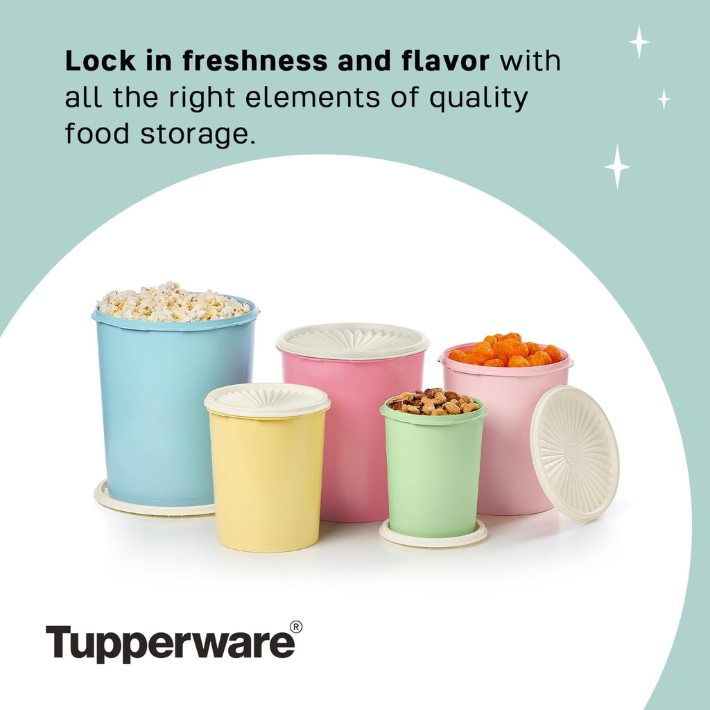 TUPPERWARE HERITAGE COLLECTION 10 PIECE CANISTER SET COLORS VARIETY CO ...