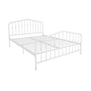NOVOGRATZ BUSHWICK METAL BED, QUEEN, 4044139N - OFF WHITE - Like New