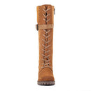 Vintage Foundry Co. Naomi Women’s Combat Suede Knee-Higth Boot Tan/Cooper 5.5UK - Brand New