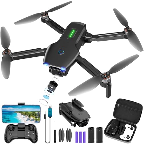 LNNKINE DRONE 1080P FPV DRONE WITH 2 BATTERIES, FOLDABLE MINI - BLACK - Like New