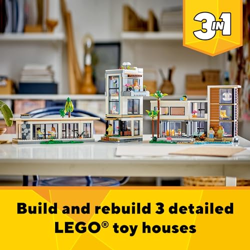 LEGO Creator 3 in 1 Modern Toy House - Kids Toy Building Set with 3 Options - Brand New
