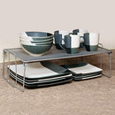 Stackable Mesh Shelf, Storage Rack, Space Saving Design (1, Medium) - Silver - Brand New