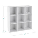 Best Choice Products 9-Cube Storage Organizer 11in Shelf Opening - White - Brand New