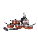 Paula Deen PD12PASSBCP 12 Piece Cookware Set - Copper - Like New