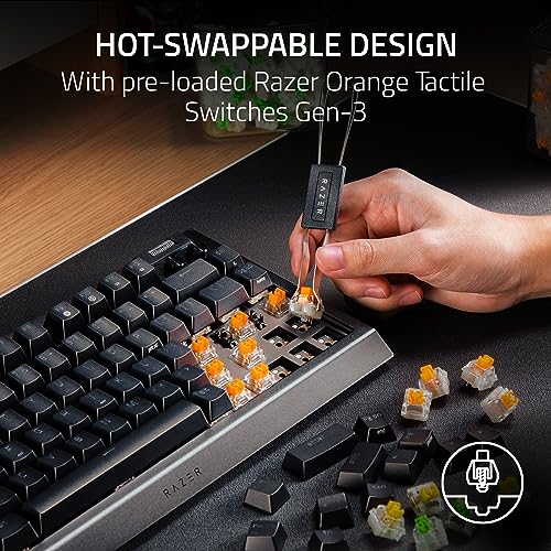 RAZER BLACKWIDOW V4 MINI HYPERSPEED WIRELESS HOT SWAPPABLE 65% KEYBOARD BLACK - Like New