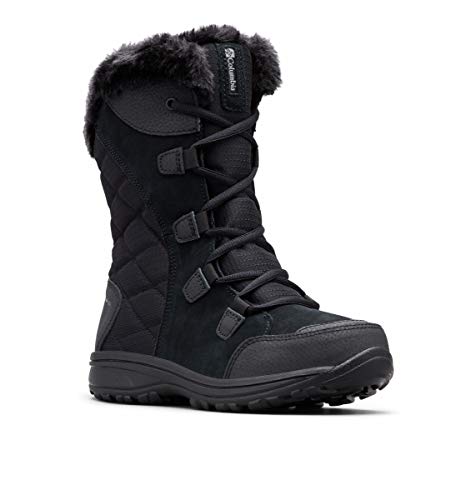 COLUMBIA WOMEN'S ICE MAIDEN II SNOW BOOT WOMEN 11 BLACK/COLUMBIA GREY - Like New