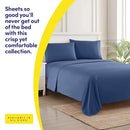 SWEET HOME COLLECTION 1500 SUPREME COLLECTION KING DENIM BLUE HAPPINESS - Brand New