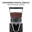 CHEFMAN CONICAL BURR COFFEE GRINDER CREATE THE BOLDEST RJ44-SS-TCB - BLACK - Like New