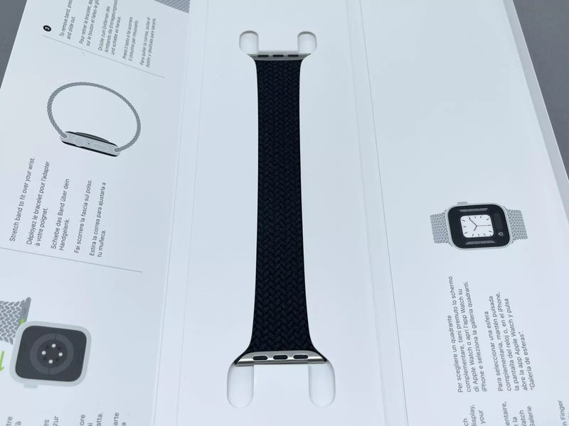 APPLE WATCH BRAIDED SOLO LOOP STRAP 40MM - SIZE: MEN 9 - CHARCOAL BLACK - Like New