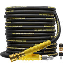 TIANTINGHEN 4800PSI 3/8" PRESSURE WASHER HOSE 50FT - YELLOW - Like New