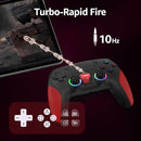 KAMYLORUS WIRELESS CONTROLLER FOR PS-5/PC, GAMING CONTROLLER - BLACK/RED - Like New