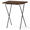 Mainstays 5-Piece Folding Tray Table Set with Stand B08B4YMBY8 - Sawcut Brown - Like New