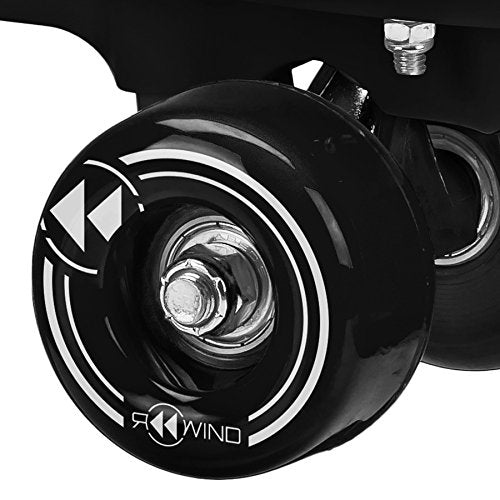ROLLER DERBY REEWIND SPINR HIGH-TOP ROLLER SKATES INDOOR/OUTDOOR, SIZE 9 - BLACK - Like New