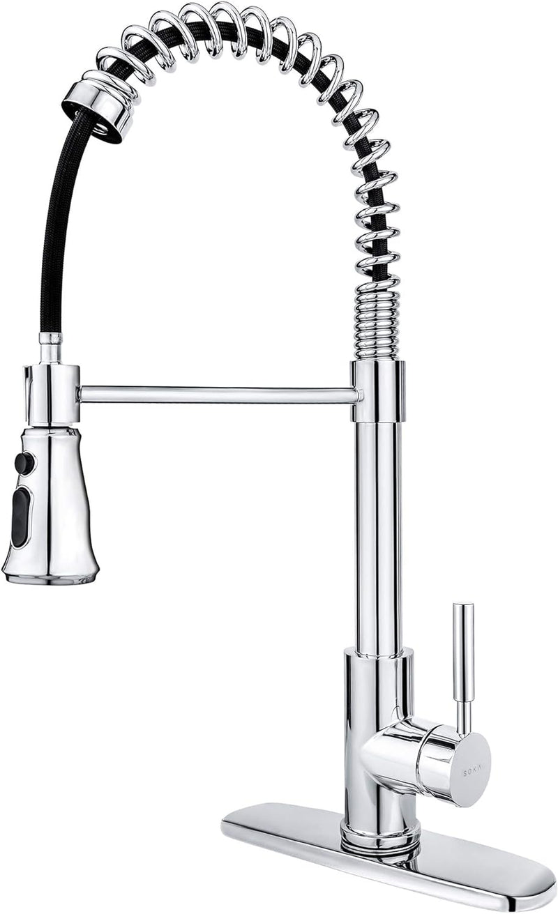 SOKA Kitchen Sink Faucet Single Handle With Pull Down Sprayer - Chrome - Like New