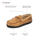 ISOTONER MEN'S MICROSUEDE MOCCASIN SLIPPER - SIZE: MEN 9.5-10.5 (BROWN) - Brand New
