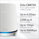 NETGEAR ORBI WIFI 6 ROUTER DOCSIS 3.1 BUILT-IN CABLE MODEM CBR750-100NAS - WHITE - Like New