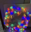 BETHLEHEM LIGHTS 26" FACET LIGHT COLOR FLIP OVERLIT WREATH MUTICOLOR - WHITE - Like New