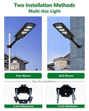 Beionxii Outdoor Solar Street Light LED Solar Powered 6000K 2 Pack - EST90WN-2PK - Like New